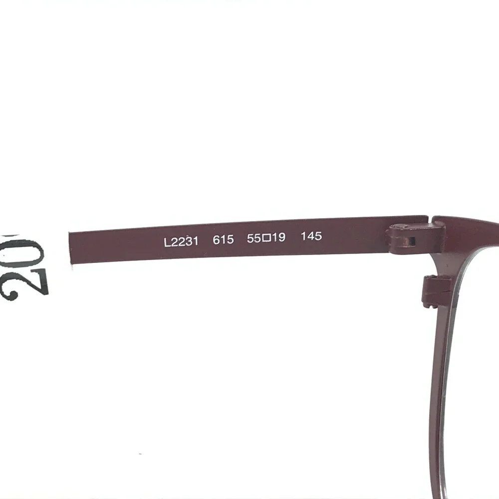 Lacoste Eyeglasses Frames L2231 615 Red Square Horn Thin Wire Rim 55-19-145